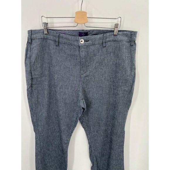 NYDJ Women Plus Size 18W Lift Tuck Technology Blue Gray Clarissa Trouser - Picture 2 of 13